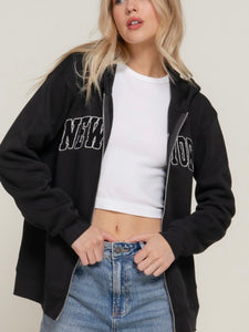 New York Zip Up Hoodie