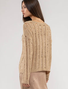 Gwen Crochet Knit Pullover