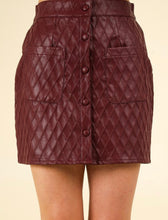 Load image into Gallery viewer, Ester Textured Faux Leather Mini Skirt