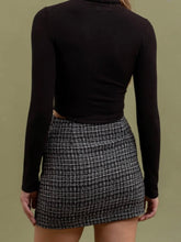 Load image into Gallery viewer, Harper Button Down Tweed Mini Skirt