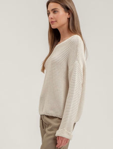 Ivy Chunky Knit Cuff Sleeve Sweater