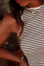 Load image into Gallery viewer, Becca Ribbed Tank- White Stripe