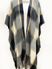 Load image into Gallery viewer, Plaid Shawl Wrap Poncho