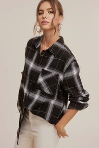 Celine Plaid Shirt- Black