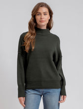 Load image into Gallery viewer, Donna Mock Neck Ribbed Sweater