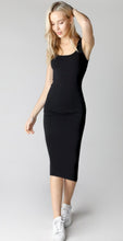 Load image into Gallery viewer, Kinsley Ribbed Bodycon Dress- Black