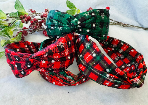 Plaid Snowflake Headbands