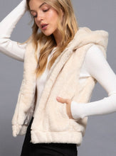 Load image into Gallery viewer, Kiersten Faux Fur Hooded Vest- 2 Colors