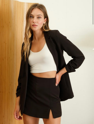 Tracey 3/4 Ruched Sleeve Blazer