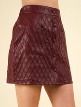 Load image into Gallery viewer, Ester Textured Faux Leather Mini Skirt