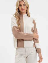 Load image into Gallery viewer, Monica Colorblock Mock Neck Sweater