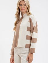 Load image into Gallery viewer, Monica Colorblock Mock Neck Sweater