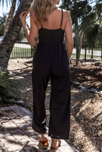 Sophie Wide Leg Cami Jumpsuit- Black