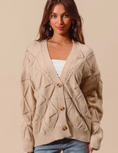 Load image into Gallery viewer, Marcella Textured Knit Button Front Cardigan