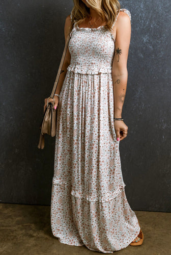 Shirley Floral Maxi Dress-White