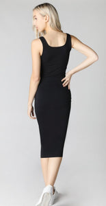 Kinsley Ribbed Bodycon Dress- Black