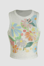 Load image into Gallery viewer, Bella Floral Cropped Tank- Beige
