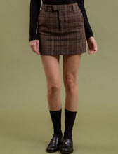 Load image into Gallery viewer, Avery Plaid Zipper Mini Skirt