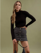 Load image into Gallery viewer, Harper Button Down Tweed Mini Skirt