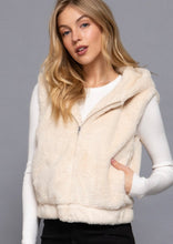 Load image into Gallery viewer, Kiersten Faux Fur Hooded Vest- 2 Colors