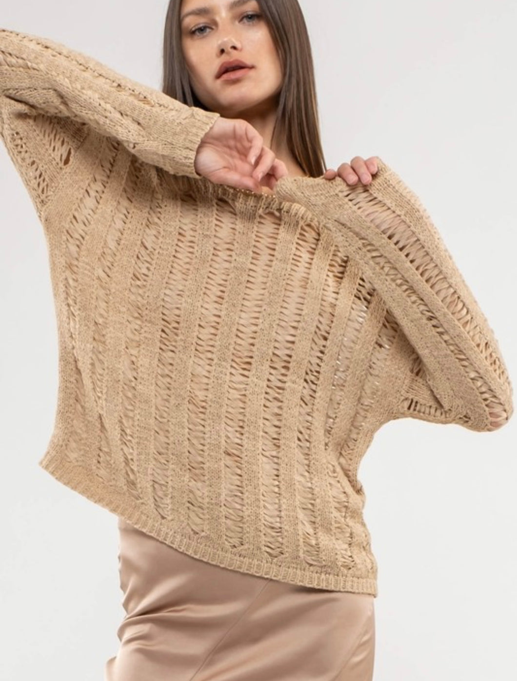 Gwen Crochet Knit Pullover