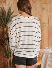 Load image into Gallery viewer, Flora Stripe Long Sleeve Knit Top