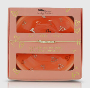 Lucky Feather- Bracelet & Dish Gift Set