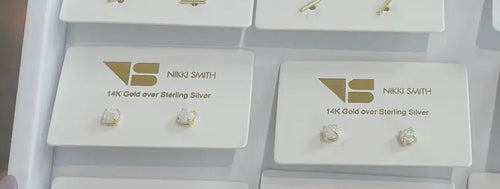 Nikki Smith Studs- Gold Opal