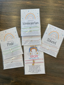First Day Of School Wish Bracelets- Various