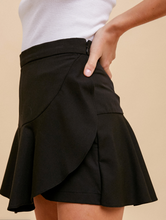 Load image into Gallery viewer, Brittany Asymmetrical Skort- Black