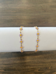 Nikki Smith- Daisy Purple Bracelet