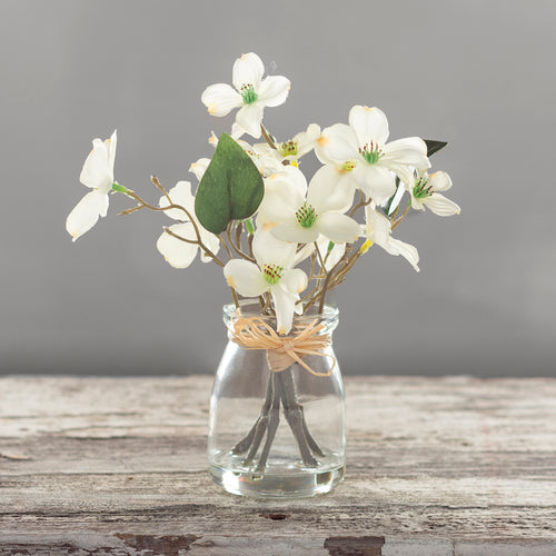 Dogwood Blossom Vase- White