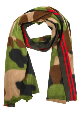 Out of Your League Army Print Scarf