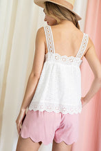 Load image into Gallery viewer, Adrianna Eyelet Top - White