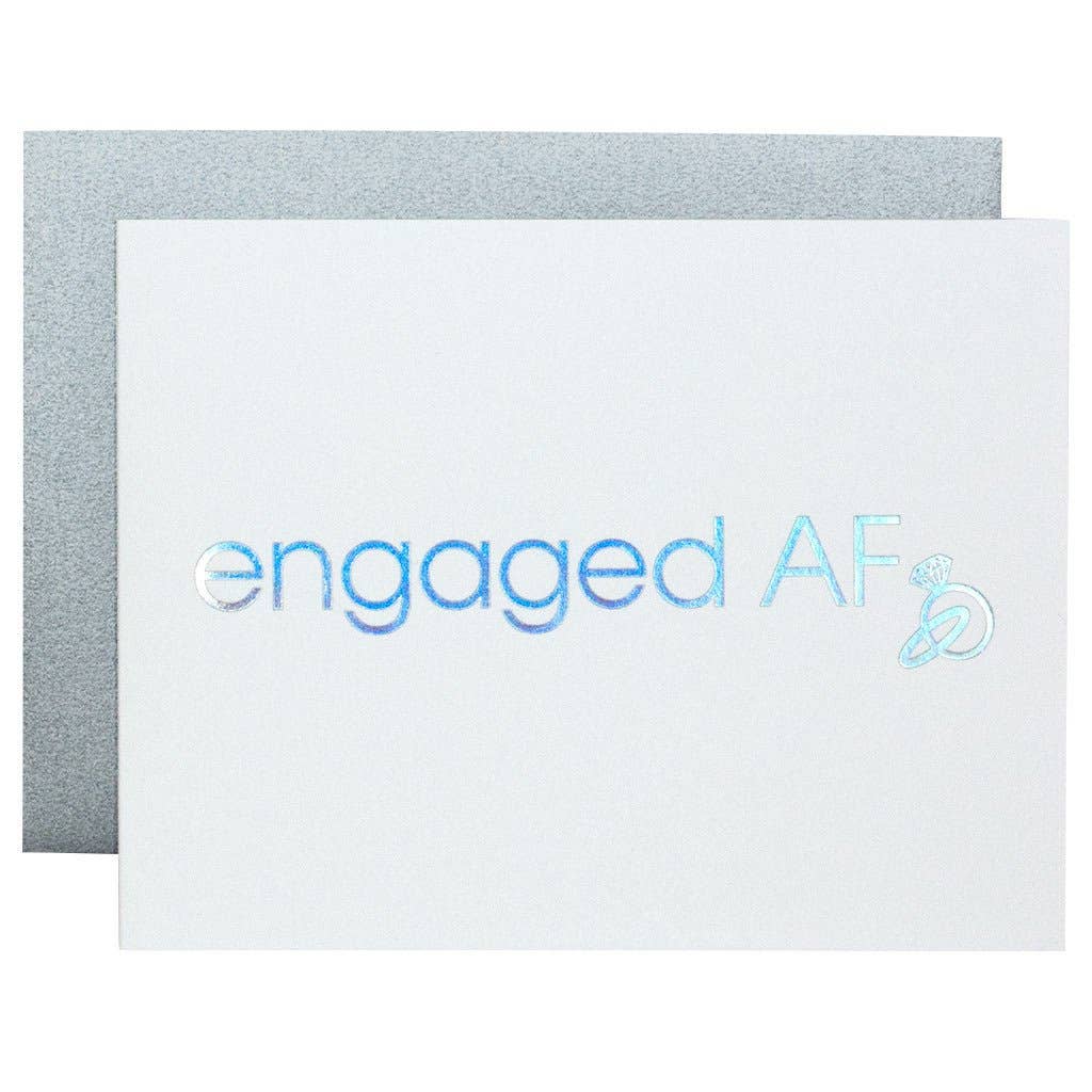 Engaged AF Letterpress Card