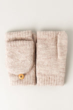 Load image into Gallery viewer, Convertible Fingerless Mittens Gloves - Beige