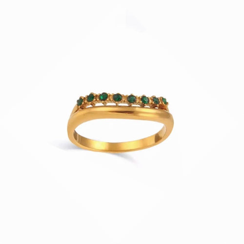 Kiera Emerald Stacked Ring