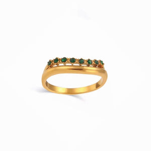 Kiera Emerald Stacked Ring