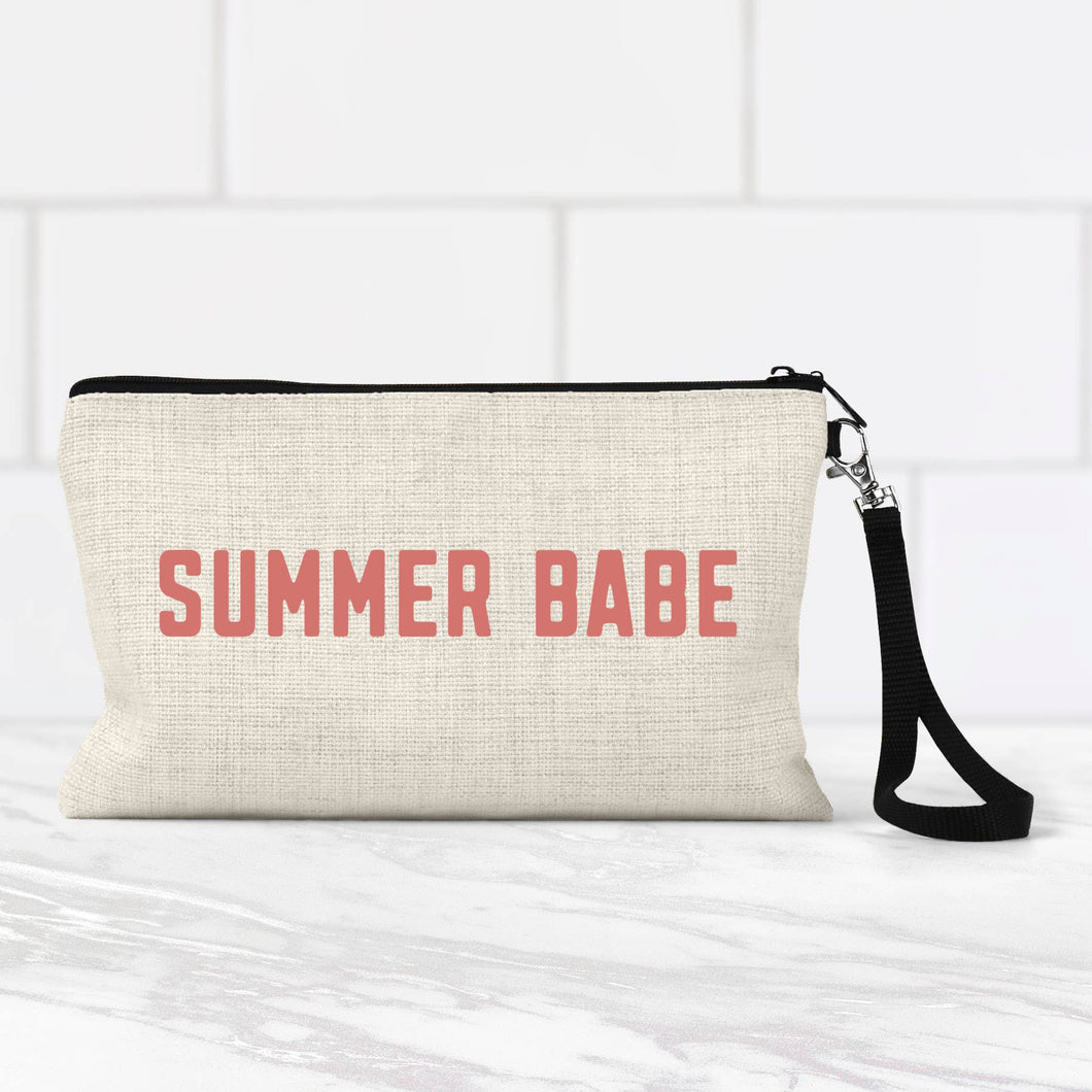 Summer Babe Cosmetic Bag, Retro Mom Girl Makeup Travel Pouch
