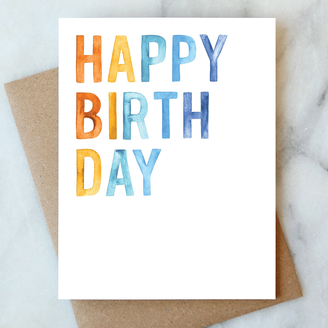 Bold Happy Birthday Card
