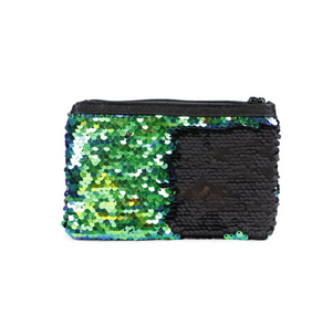 Mermaid Sequin Small Pouch - Blue, Green & Black