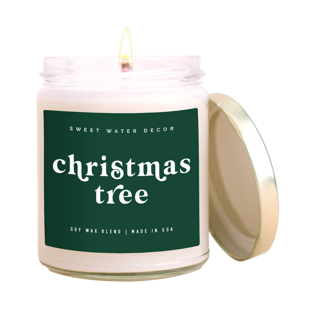 Christmas Tree Soy Candle - Clear Jar - 9 oz