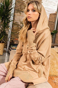 Stella French Terry Oversized Hoodie - Taupe