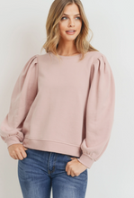 Load image into Gallery viewer, Stand By Me Bubble Sleeve Pulllover - Dusty Rose