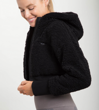 Load image into Gallery viewer, Shelly Cropped Sherpa Jacket -Black