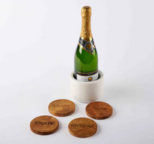 Load image into Gallery viewer, Mudpie- Wine Cooler &amp; Coaster Set