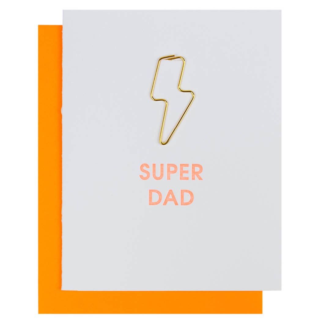 Super Dad - Lightning Bolt Paper Clip Card