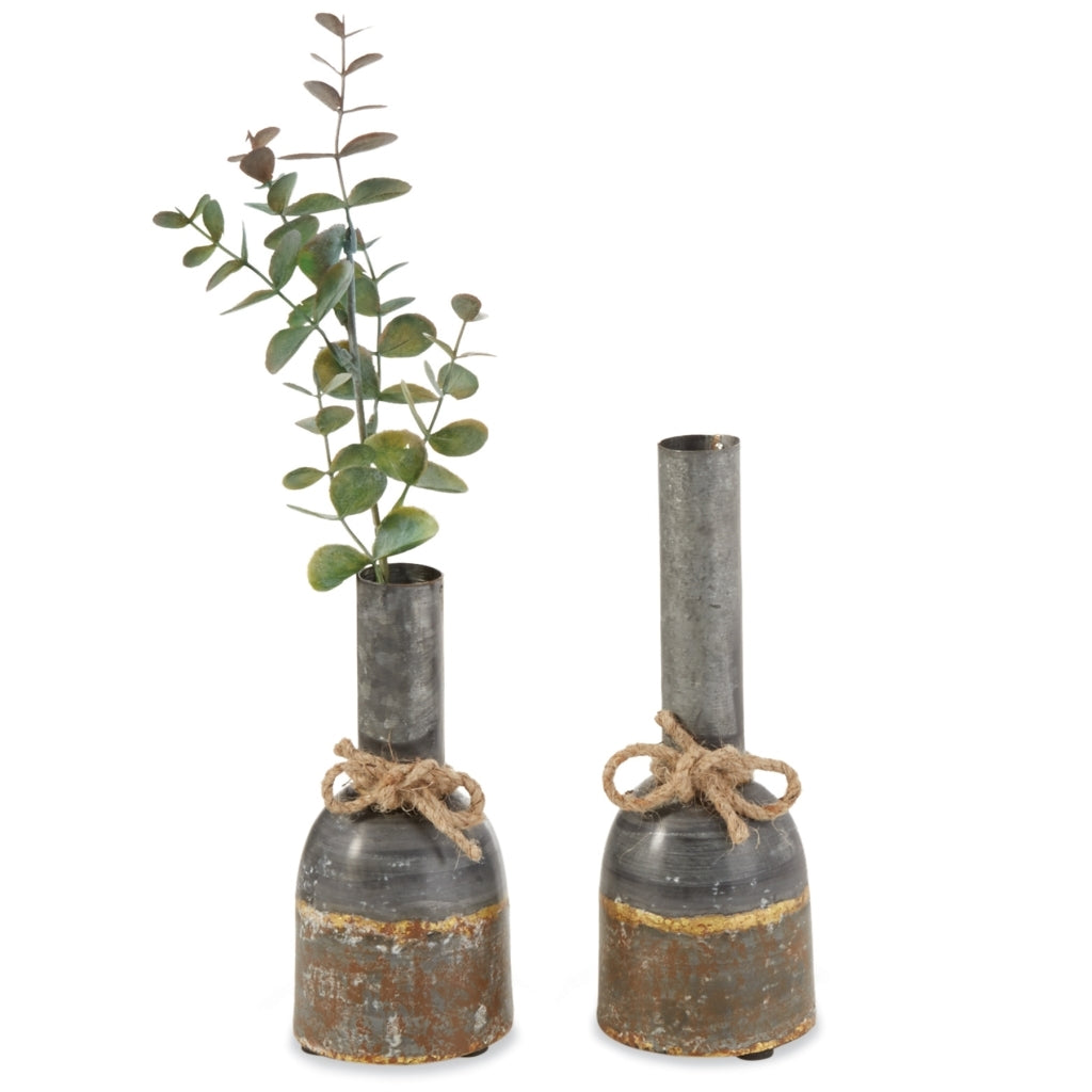 Distressed Tin Bud Vase- TALL