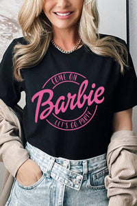 Adult Barbie Tee- Black