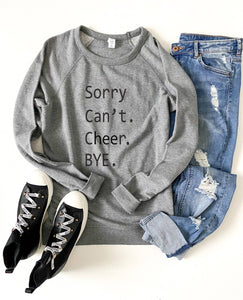 Sorry can't cheer french terry raglan - Grey